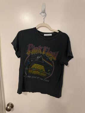 Daydreamer Black Pink Floyd Graphic Tee with Multicolor Print